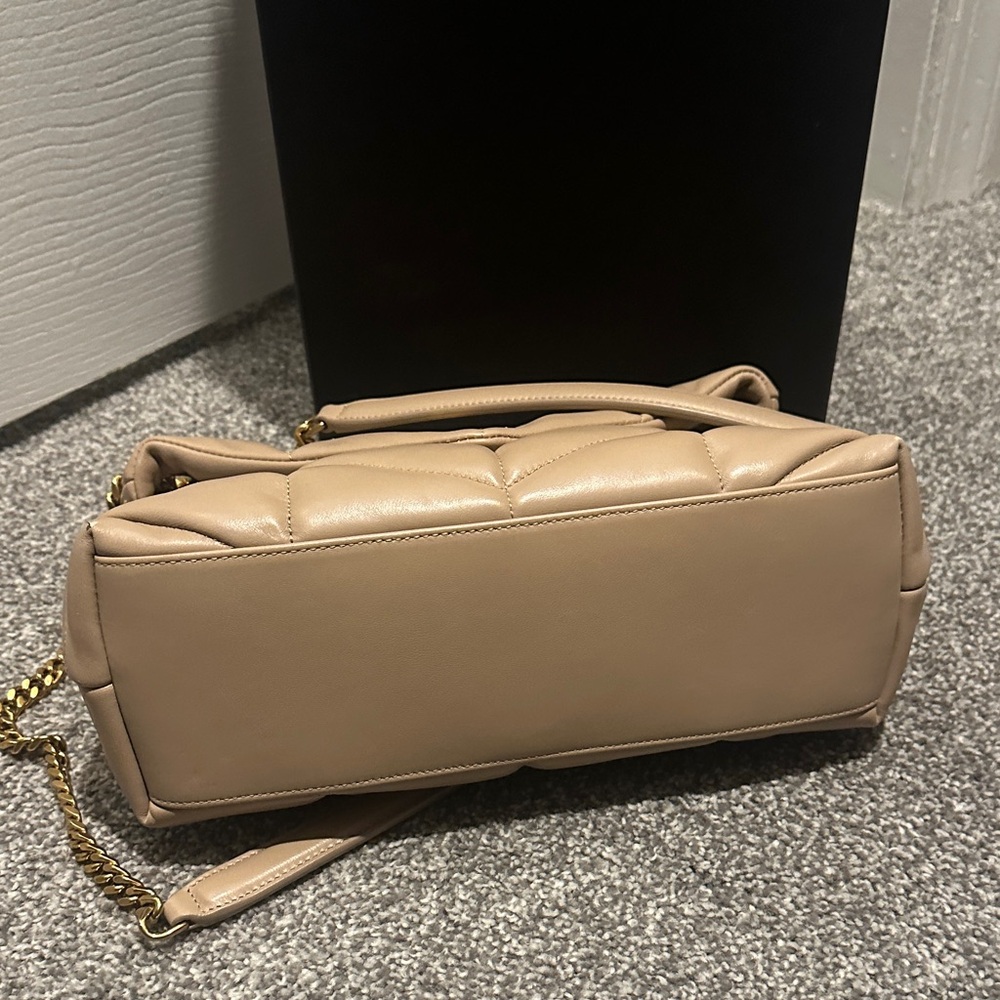 Yves Saint Laurent LouLou Puffer Small Bag - Dark Beige - Picture 7 of 13